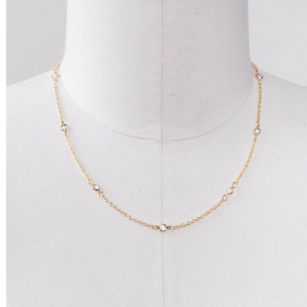 Holly Yashi "La Belle" minimalist gold w/ glass detail